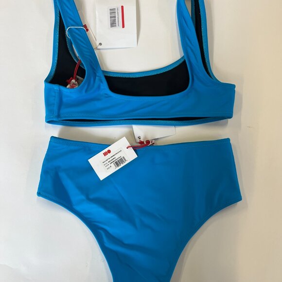 Solid & Striped The Ella Peacock Blue Swim Top and Bottom - Picture 4 of 5